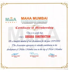 Maha Mumbai 2009/2010 Certificate